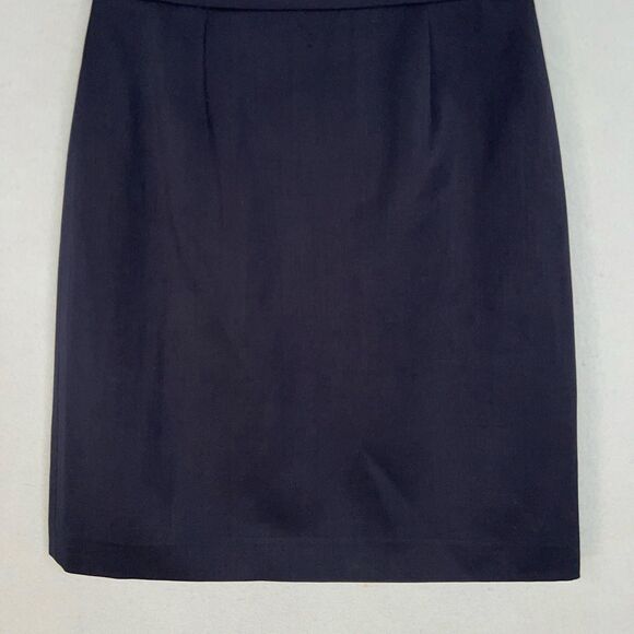 J.Crew Skirt Womens 6 Navy Italian Wool Pencil Minimal Quiet Luxury Made Italy - Picture 3 of 13
